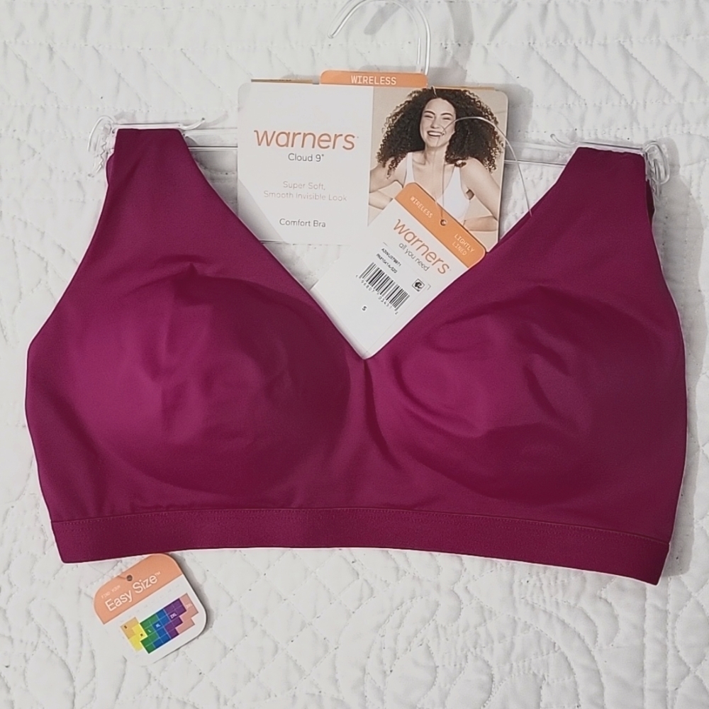 Warners Cloud 9 Women's Wireless Lightly Lined Comfort Back Bra Size Small